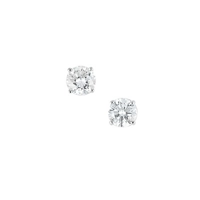 Lot 197 - Pair of Diamond Stud Earrings