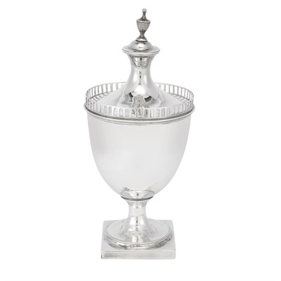 Lot 214 - American Silver Covered Sugar Urn Joseph...