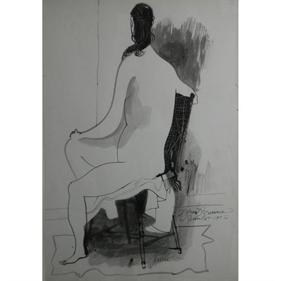 Lot 19 - Byron Browne American, 1907-1961 June Signed...