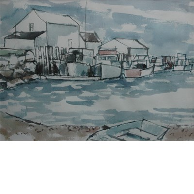 Lot 22 - Max Arthur Cohn American, 1903-1998 Harbor...