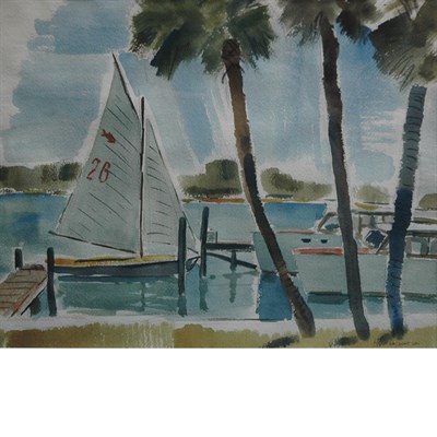 Lot 24 - Max Arthur Cohn American, 1903-1998 Sailboat...