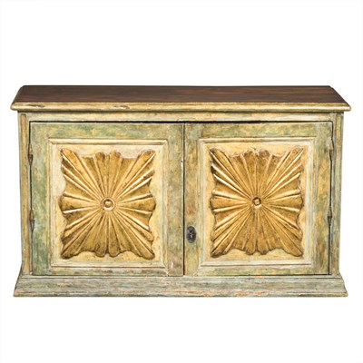 Lot 253 - Continental Provincial Painted and Parcel Gilt...