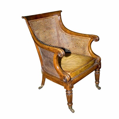 Lot 269 - Victorian Mahogany and Caned Armchair
