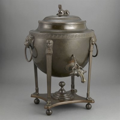Lot 290A - Neoclassical Style Patinated Metal Hot Water...
