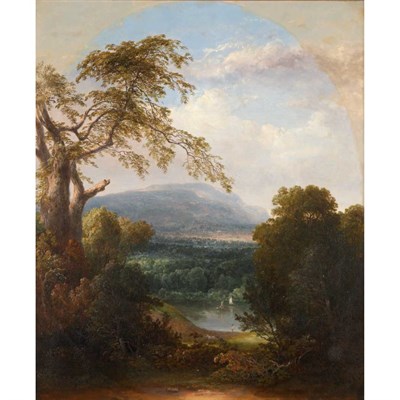 Lot 185 - Thomas Doughty American, 1793-1856 Lake Vista...