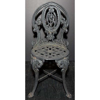 Lot 123 - Pair of Victorian Cast Iron Garden Child's Chairs