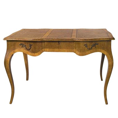 Lot 389 - Continental Rococo Style Walnut Bureau Plat...