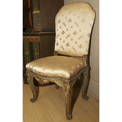 Lot 293 - Pair of Italian Rococo Style Painted Side...
