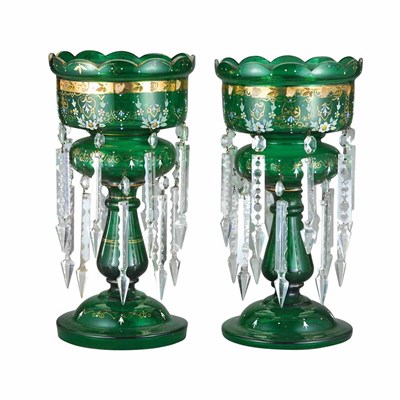Lot 548 - Pair of Bohemian Style Gilt and Enamel...