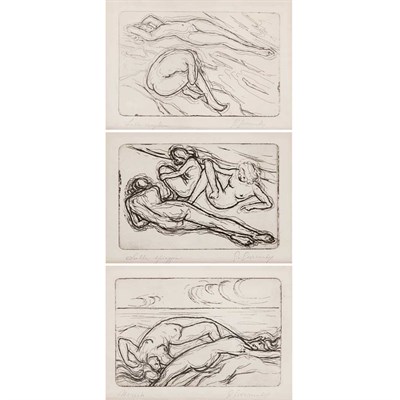 Lot 1136 - P. Lovernsky [NUDE STUDIES] Six etchings,...