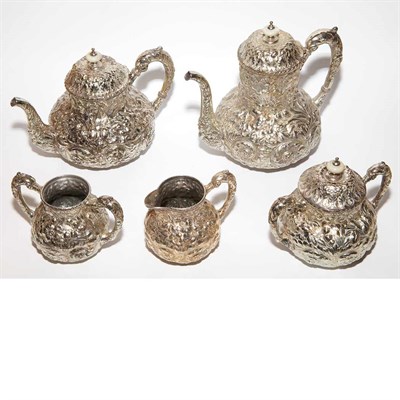 Lot 358 - Silver Plated Five-Piece Tea and Coffee Service
