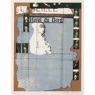 Lot 1035 - Joseph Cornell HOTEL DU NORD Color screenprint,...
