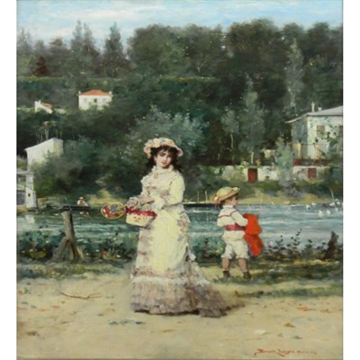 Lot 37 - Lajos Bruck Hungarian, 1846-1910 Afternoon...