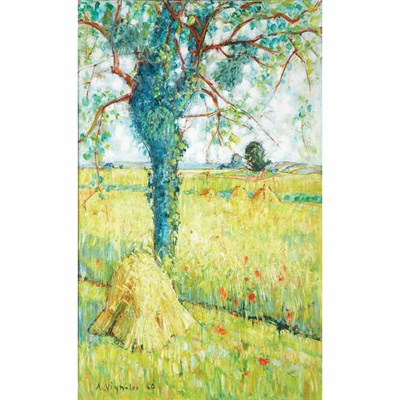 Lot 73 - Andre Vignoles French, b. 1920 Champ de Ble,...