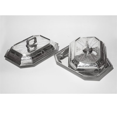 Lot 372 - Pair of American Sterling Silver Covered...