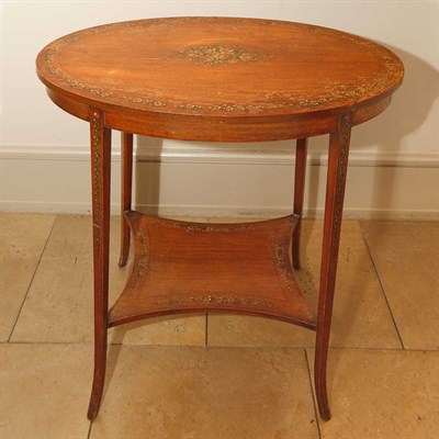 Lot 151 - Edwardian Painted Satinwood Side Table Height...