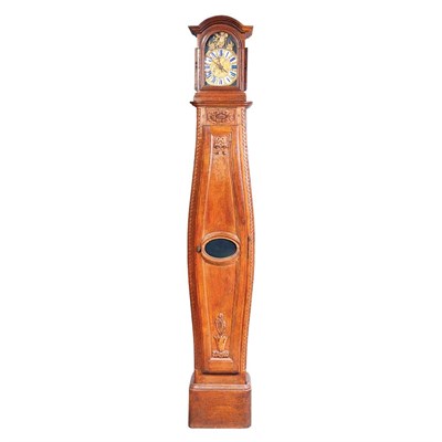 Lot 223 - Continental Oak Tall Case Clock Height 6 feet...
