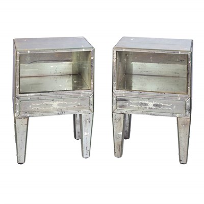 Lot 430 - Pair of Mirrored Bedside Tables Height 29 1/2...