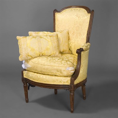 Lot 488 - Louis XVI Beechwood Bergere en Cabriolet...
