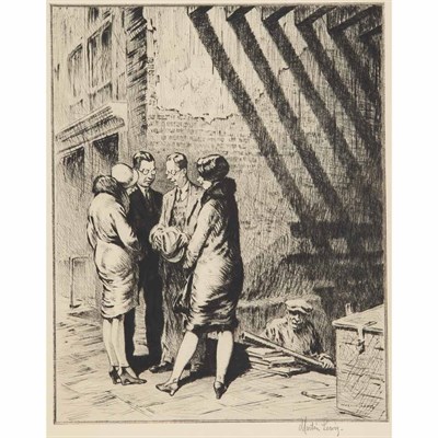 Lot 387 - Martin Lewis THE BOYFRIENDS (MCC. 61) Drypoint...