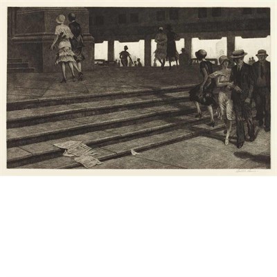 Lot 394 - Martin Lewis CATHEDRAL STEPS (MCC. 93)...