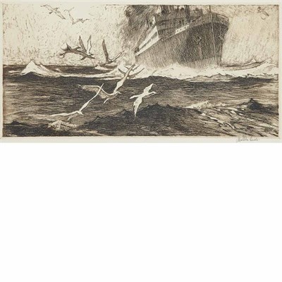 Lot 373 - Martin Lewis (1881-1962) NEARING LAND...
