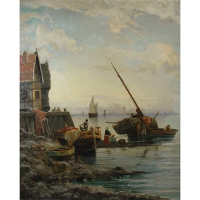 Lot 23 - Continental School 19th Century Port Scene...