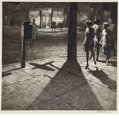 Lot 390 - Martin Lewis CORNER SHADOWS (MCC. 83) Drypoint...