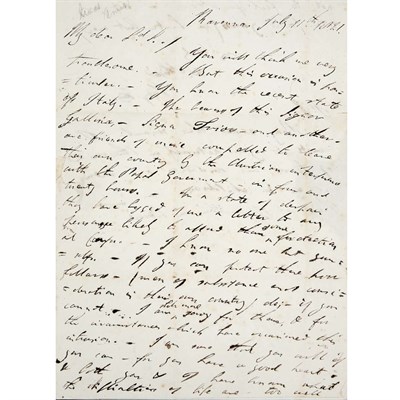 Lot 201 - GEORGE GORDON NOEL, LORD BYRON Autograph...