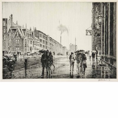 Lot 388 - Martin Lewis RAIN ON MURRAY HILL (MCC. 75)...