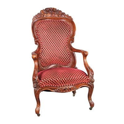 Lot 334 - American Rococo Revival Carved and Laminated...