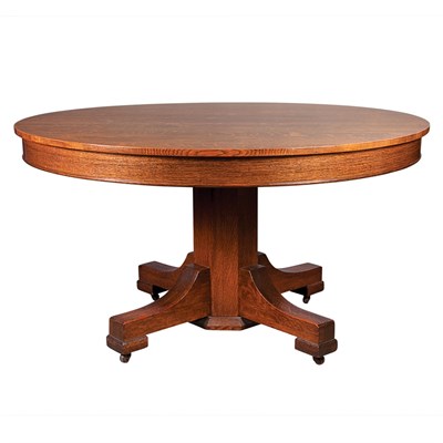 Lot 351 - Arts & Crafts Oak Extension Dining Table The...