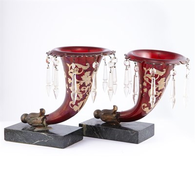 Lot 527 - Pair of Neoclassical Style Gilt-Bronze Mounted...