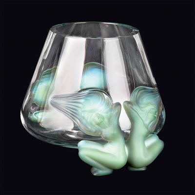Lot 459 - Lalique Molded Glass Antinea Vase Modern Of...