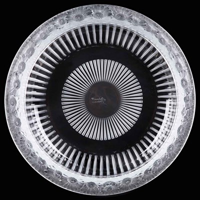 Lot 468 - Lalique Molded Glass Marguerite Center Bowl...