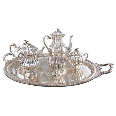 Lot 369 - Mexican Sterling Silver Five-Piece Tea and...
