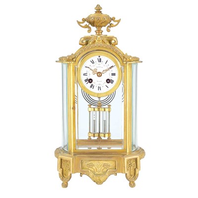 Lot 606 - Louis XVI Style Gilt-Bronze Mantel Clock...