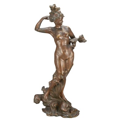 Lot 494 - Art Nouveau Bronze Figure of a Sea Nymph Cast...