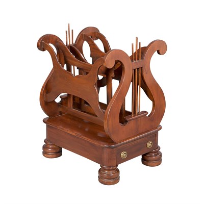 Lot 147 - Regency Style Mahogany Lyre-Form Canterbury...