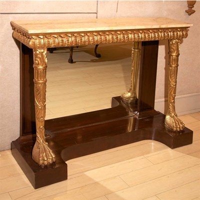 Lot 403 - Neoclassical Style Marble Top Gilt and...