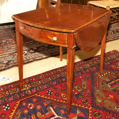 Lot 291 - Georgian Style Mahogany and Rosewood Pembroke...