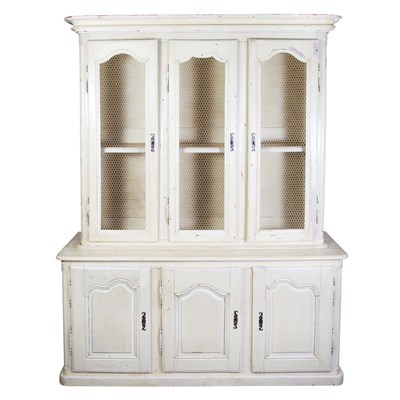Lot 263 - French Provincial Painted Wood Wire Door...