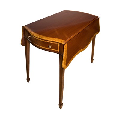 Lot 459 - Georgian Style Mahogany and Satinwood Pembroke...