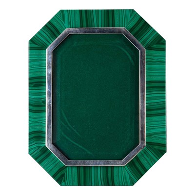 Lot 193 - Silver and Malachite Picture Frame Height 9...