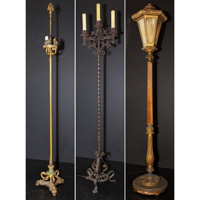 Lot 116 - Group of Three Floor Lamps Height of tallest 6...