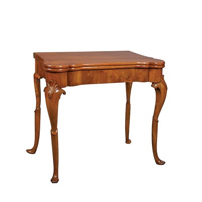 Lot 181 - Queen Anne Style Mahogany Fold-Over Games...