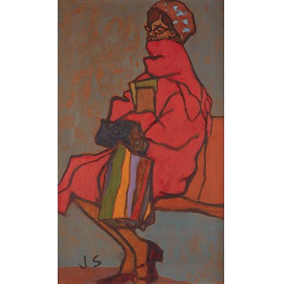 Lot 115 - Joseph Solman American, 1909-2008 The Red Coat...