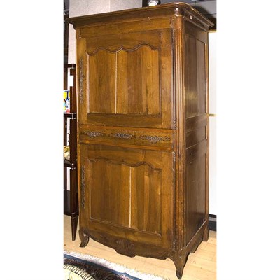 Lot 167 - Provincial Louis XV Style Walnut Two-Door...
