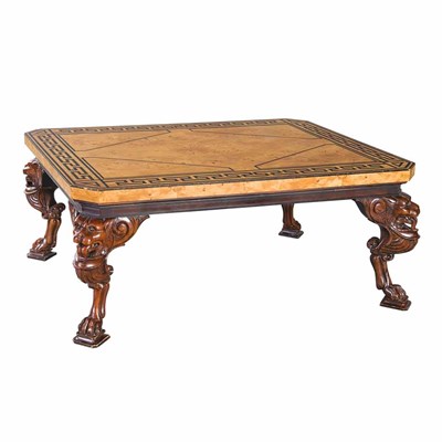 Lot 138 - Empire Style Carved Mahogany and Parcel...