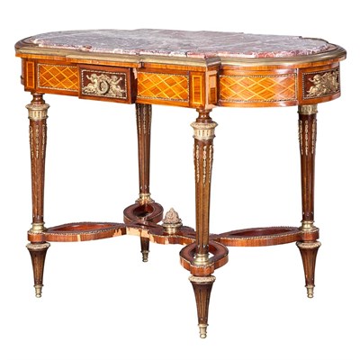 Lot 627 - Louis XVI Style Gilt-Metal Mounted Parquetry...